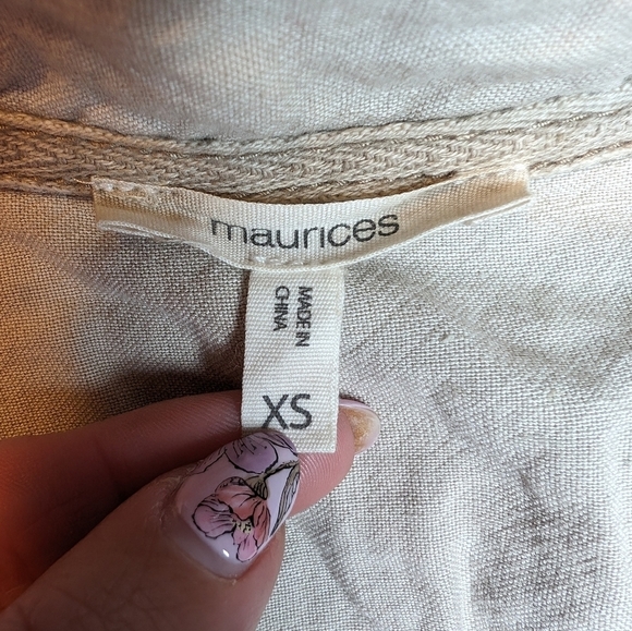 MAURICES Linen Boho BOXY Jacket - Picture 8 of 14